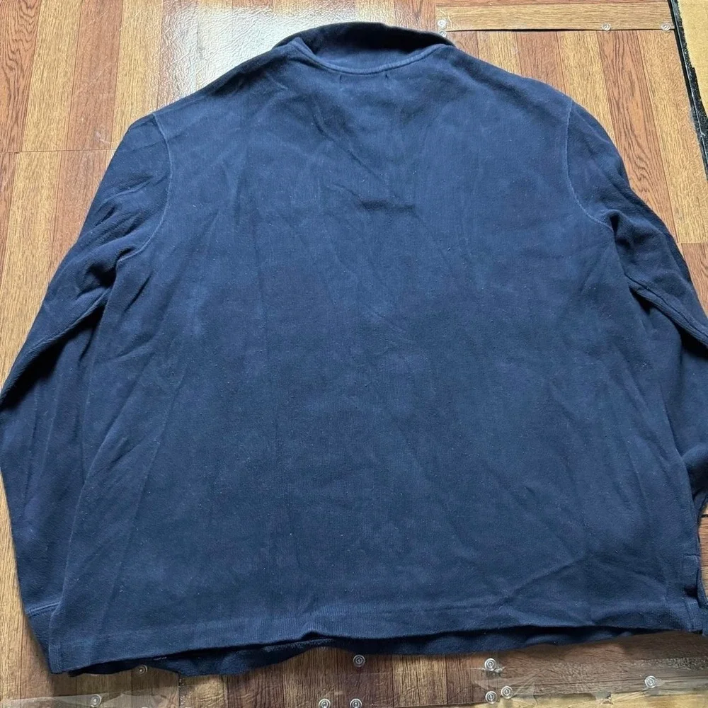 Polo Ralph Lauren Vtg 90's Triple Pony Fleece Quarter Sweatshirt Large